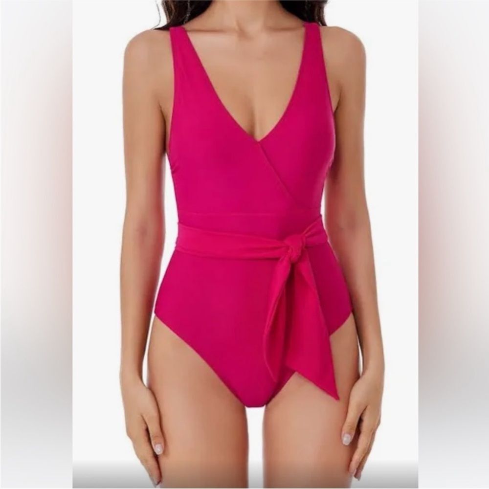 BCA by Rebecca Virtue Megan One Piece Burgundy Size Small